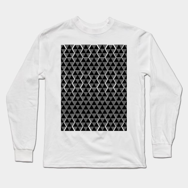 Silver Metallic Long Sleeve T-Shirt by mpmi0801